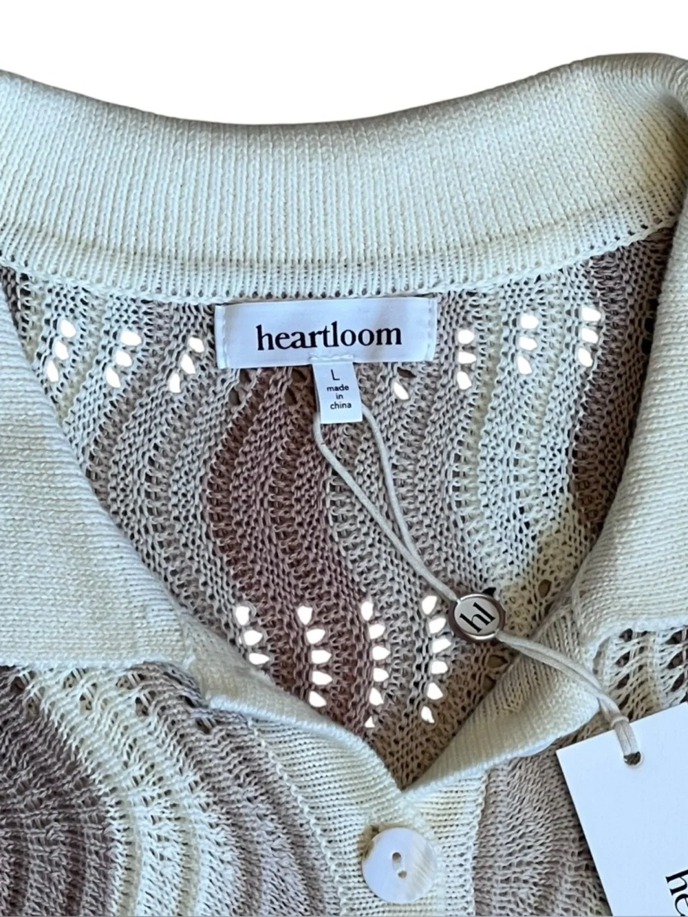 Heartloom Revolve Women’s Sz L NWT Crochet Scallop Knit Carlisle Cover Up Dress - Picture 4 of 12